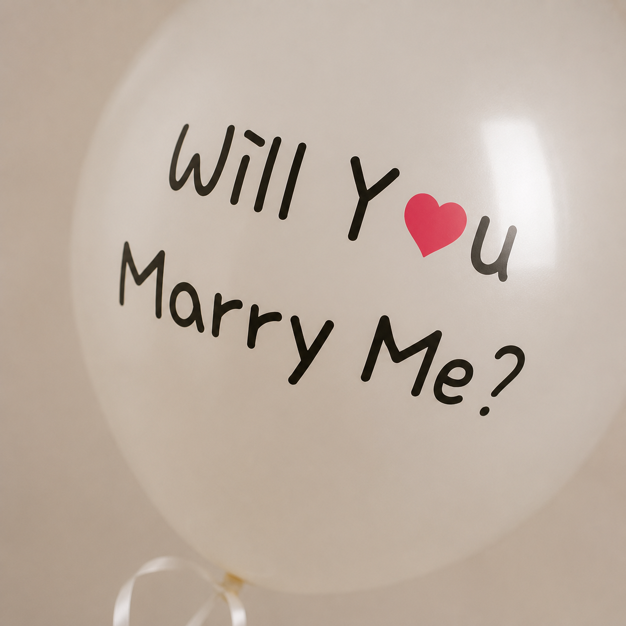 “Will you marry me ?” ballonnen
